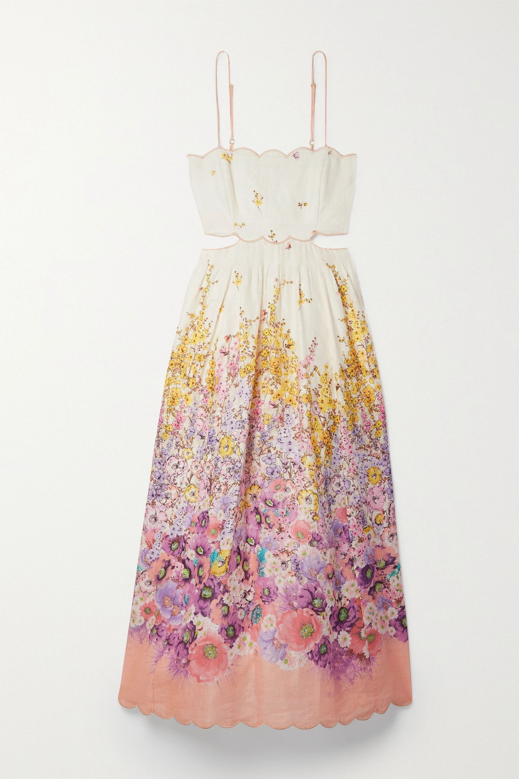 Vestido Longo Midi com Decote Reto