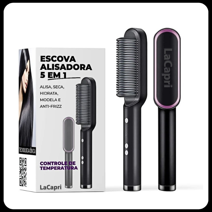 Escova Alisadora 5 em 1 - LaCapri