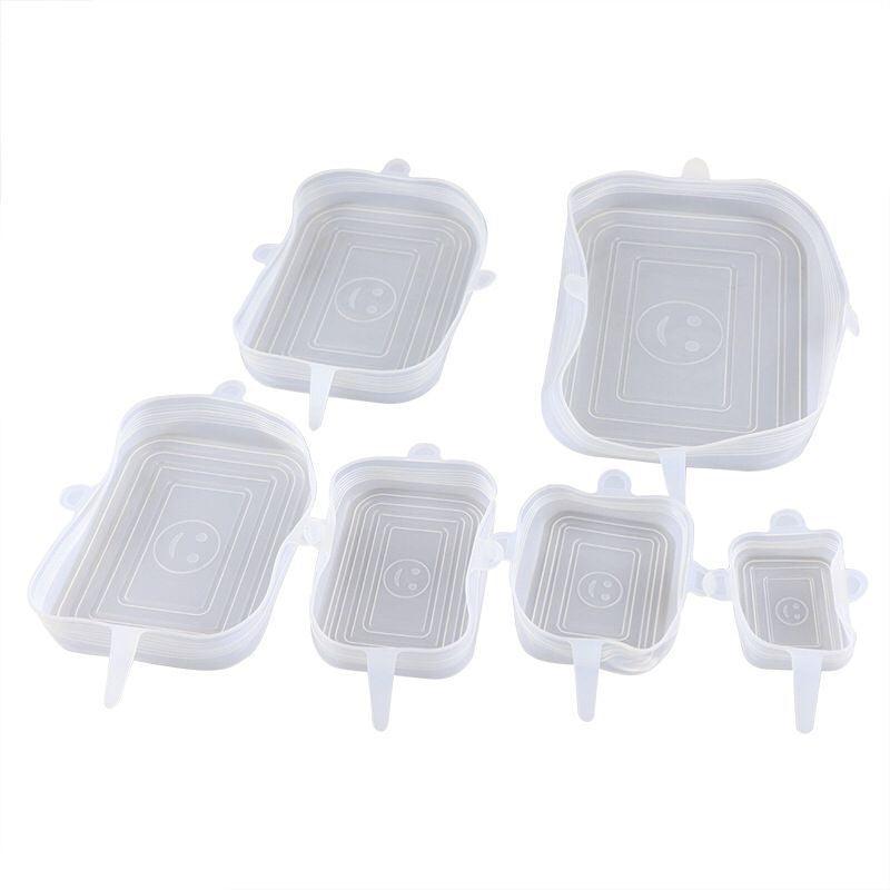 Kit 6 Tampas Silicone (Elastica Reutilizável) - Vamos às Compras