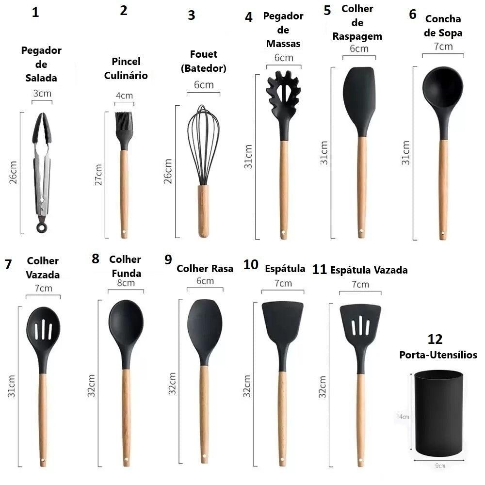 KIT 12 Peças Utensílios Para Cozinha + Bolsa Térmica + Frete Grátis - Vamos às Compras