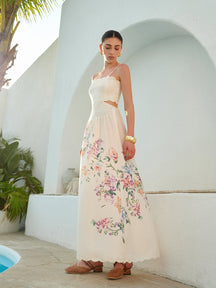 Vestido Longo com Estampa Floral - Sleeve