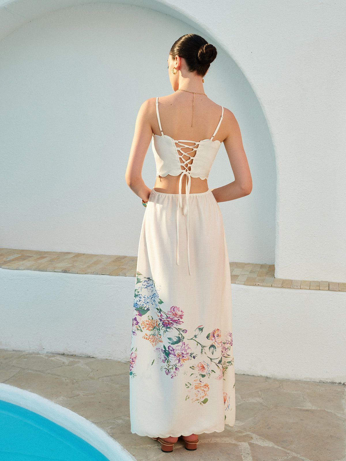Vestido Longo com Estampa Floral - Sleeve