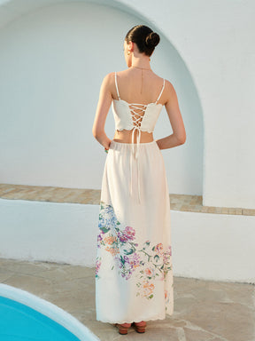 Vestido Longo com Estampa Floral - Sleeve