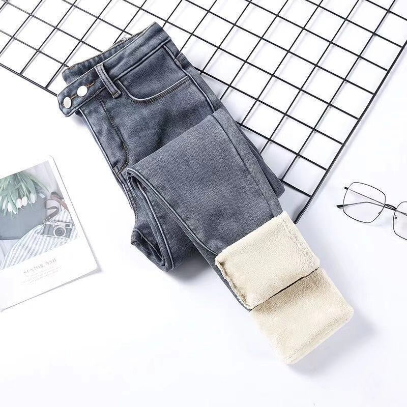 Calça Jeans Peluciada Tendência de Inverno - Lacapri