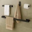 Kit Acessórios de Banheiro Preto de Alumínio