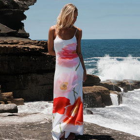 Vestido Longo Estampa Floral de Verão