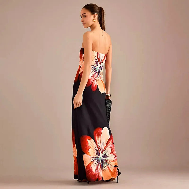Vestido Longo Estampa com Flores - Blossom