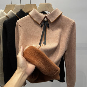 Suéter Peluciado Gola Polo - Comfy