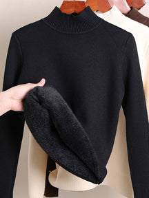 Suéter Peluciado Meia Gola - Velvet Touch