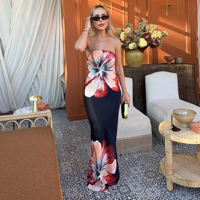 Vestido Longo Estampa com Flores - Blossom