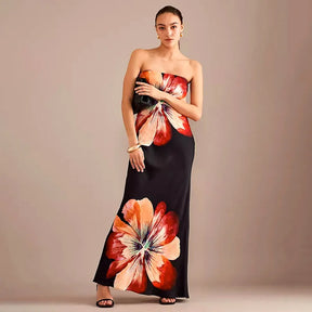 Vestido Longo Estampa com Flores - Blossom