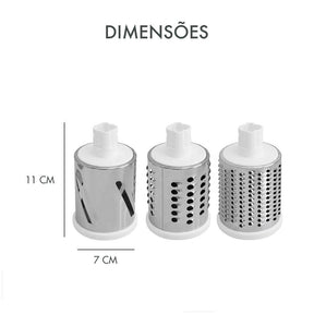 3 em 1 (Ralador Cortador Fatiador) - Vamos às Compras