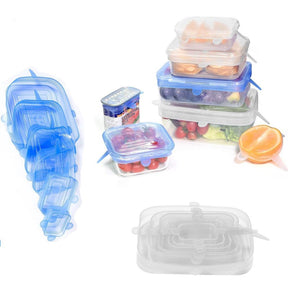 Kit 6 Tampas Silicone (Elastica Reutilizável) - Vamos às Compras