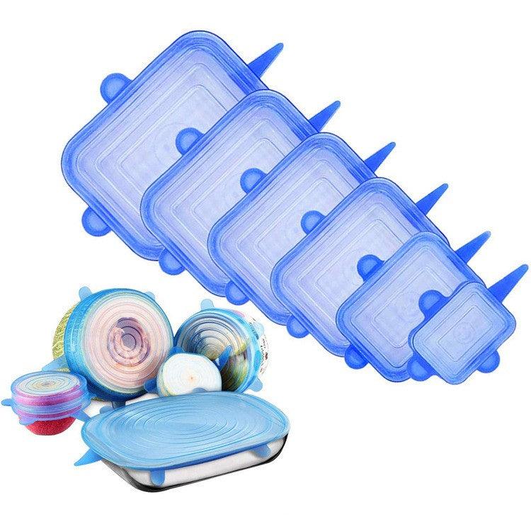 Kit 6 Tampas Silicone (Elastica Reutilizável) - Vamos às Compras
