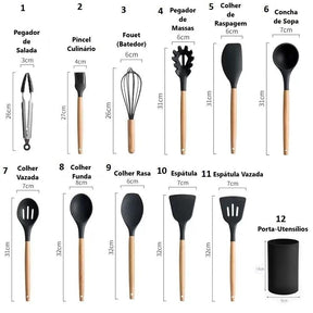 KIT 12 Peças Utensílios Para Cozinha + Bolsa Térmica + Frete Grátis - Vamos às Compras
